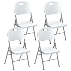 Best Set of Four Foldable Outdoor Chairs - White