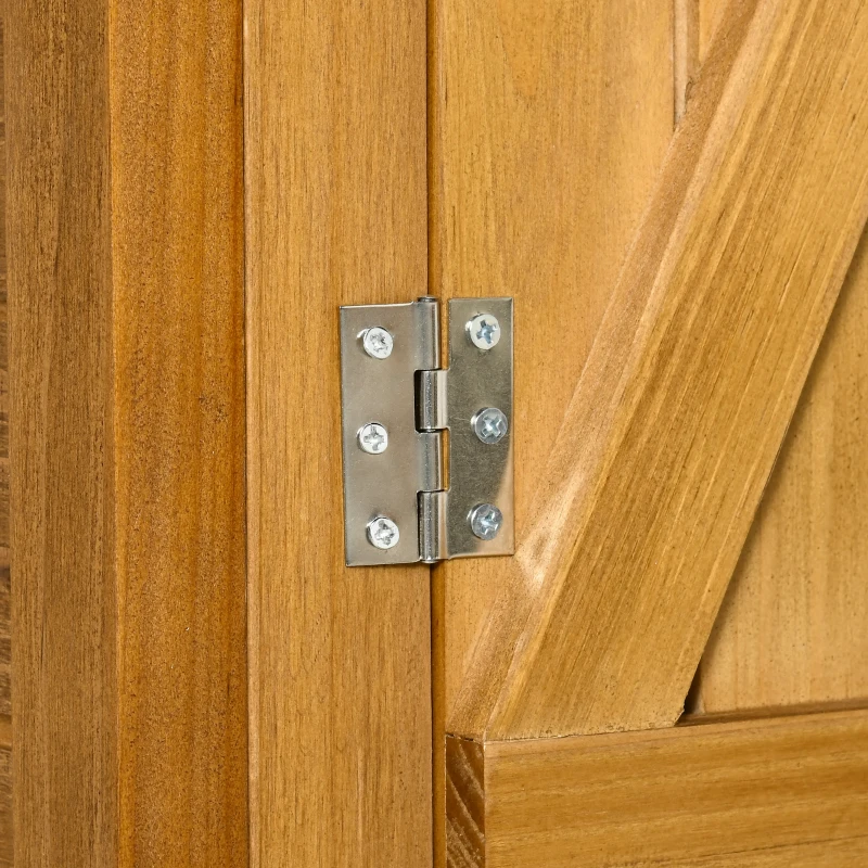 Best 139 x 75 Fir Wood Garden Shed, with Asphalt Roof - Natural - Image 6