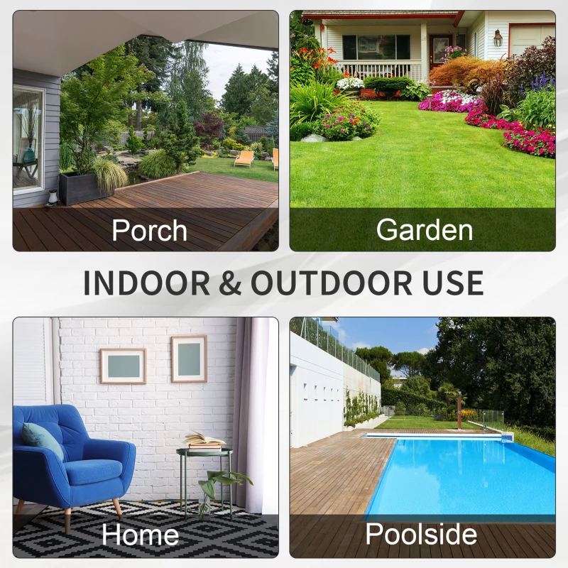 Best 3 Seater Rattan Sofa, All-Weather Wicker Weave Metal Frame Chair with Fire Resistant Cushion, Brown - Image 5