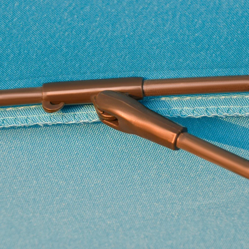 Best 2.5m Shanghai Garden Parasol Umbrella with Crank & Tilt, Adjustable Outdoor Sun Shade, Blue - Image 8