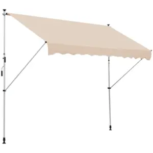 Best 3x1.5m Adjustable Outdoor Aluminium Frame Awning Beige