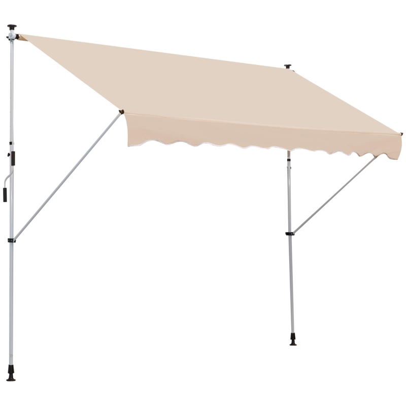 Best 3x1.5m Adjustable Outdoor Aluminium Frame Awning Beige