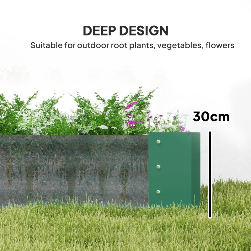 Best 180 x 90cm Galvanised Steel Open Planter - Green - Image 4