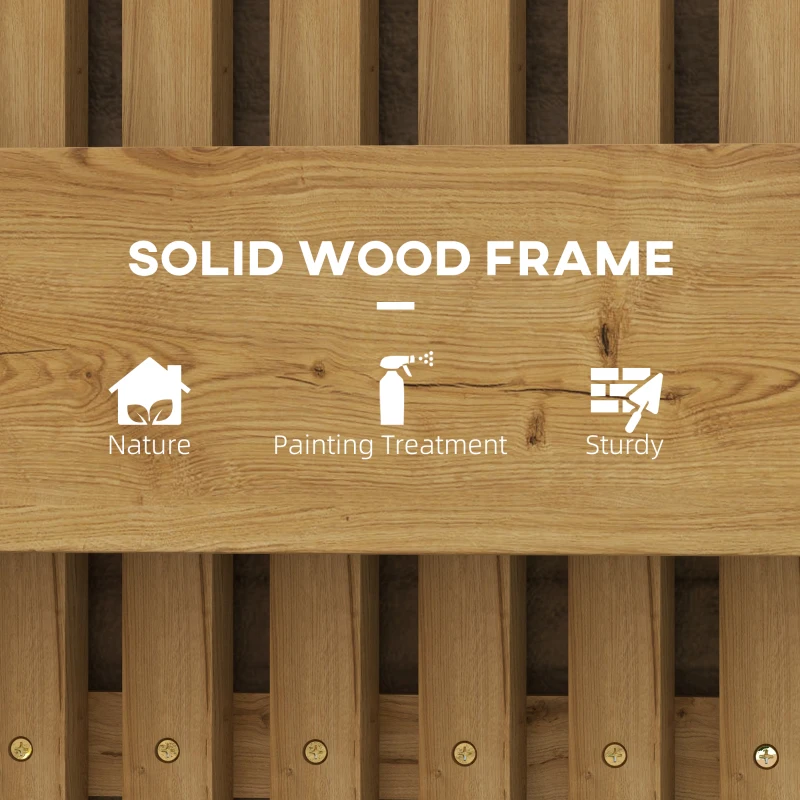 Best Set of 2 Wall-mounted Wooden Garden Planters with Trellis, Drainage Holes and Movable Planter Boxes, Wall Raised Garden Bed for Patio, Carbonised - Image 8