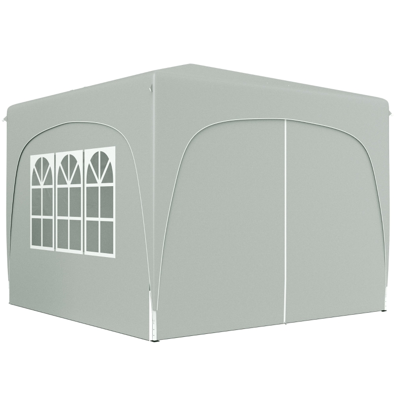 Best 3 x 3m Pop-Up Gazebo Shelter, with Accessories - Light Grey - Image 11