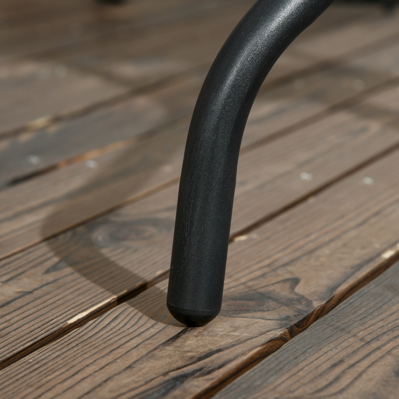 Best Square Garden Dining Table with Tempered Glass Top & Umbrella Hole, 76 x 76 cm - Image 9