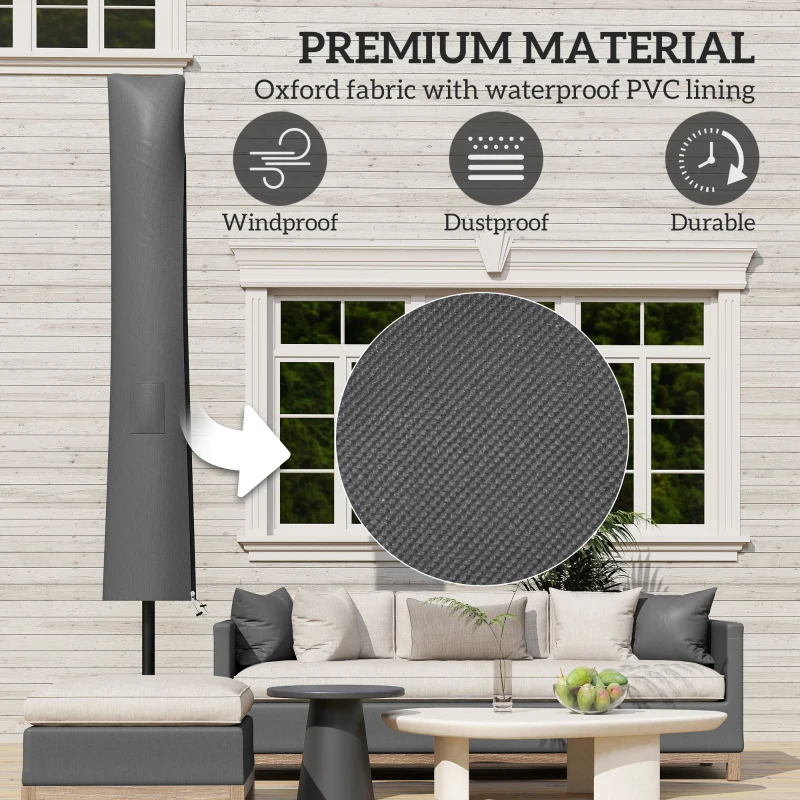 Best Parasol Umbrella Cover - Grey - Image 4