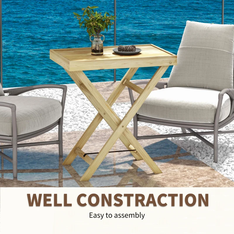 Best 44 x 68cm Wooden Garden Table - Image 5