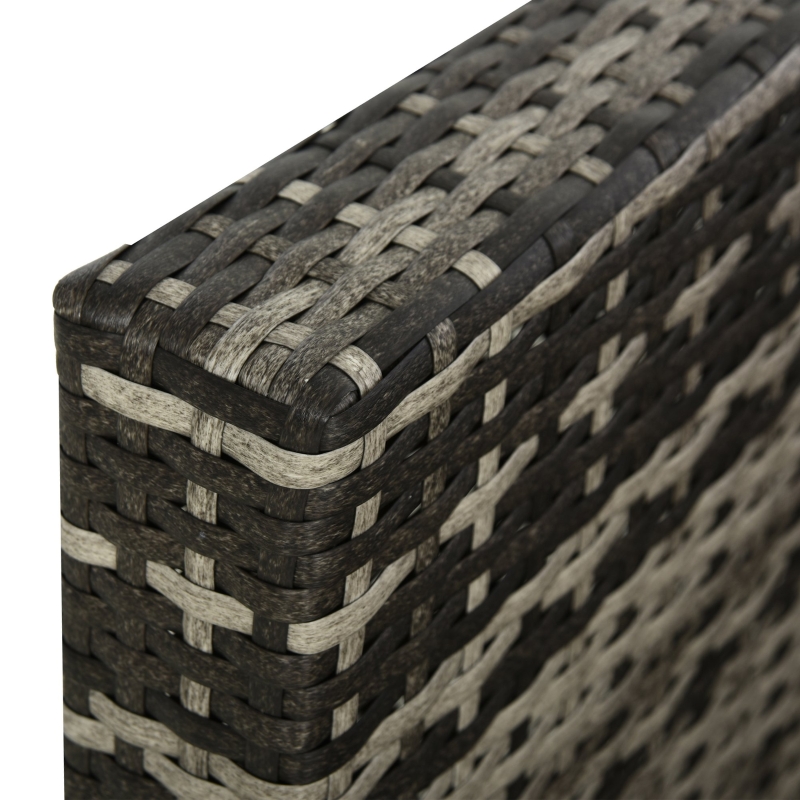 Best 4-Seater Rattan Sofa Set Wicker Sectional Furniture Cushion Grey Garden - Image 10