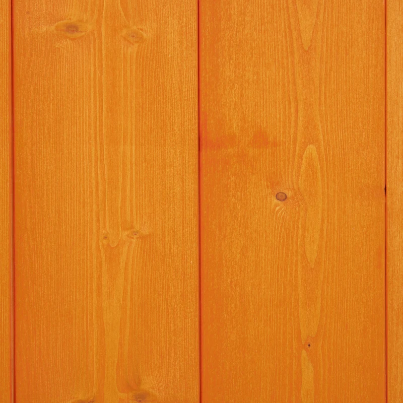 Best Wooden Outdoor Storage Shed, Compact Utility Outdoor Tool Shed with Lockable Double Doors and Shelves, Orange - Image 7