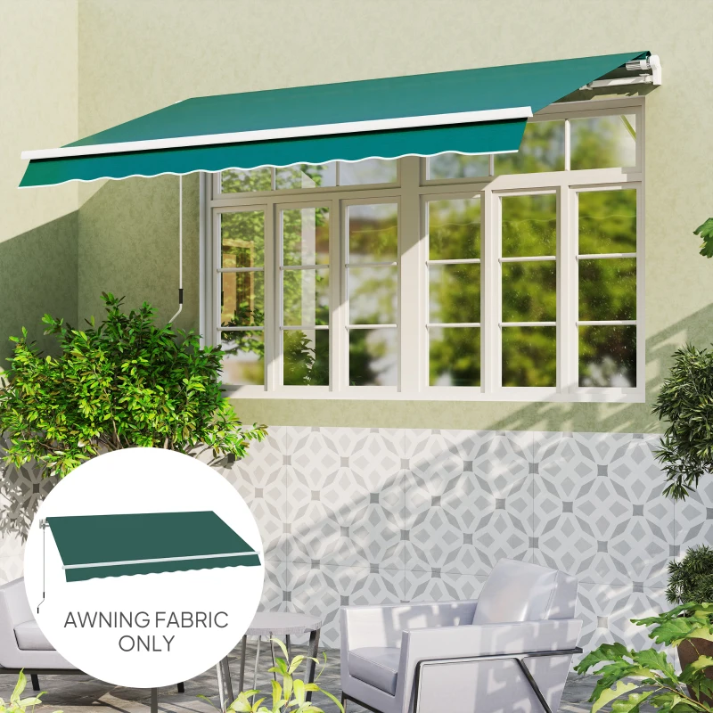 Best Awning Replacement Canopy, Water Resistant UPF 50+ Sun Shade Cover for 3 x 2.5 m Garden Awning (Fabric Only), Green - Image 7