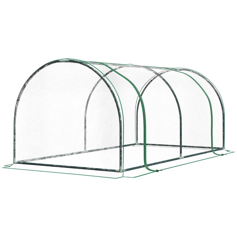 Best Tunnel Greenhouse Green Grow House for Garden Outdoor, Steel Frame, PE Cover, Transparent, 200 x 100 x 80cm - Image 11
