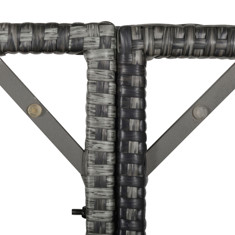 Best 10 Seater Rattan Cube Garden Furniture Set with Parasol Hole, Rattan Dining Set with Cushions, Outdoor Dining Table and Chairs with Rectangular Glass Top Table for Patio, Mixed Grey - Image 9