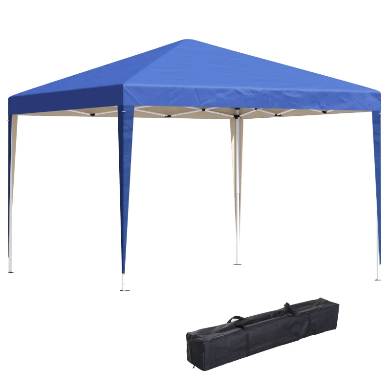 Best 3 x 3M Garden Pop Up Gazebo Height Adjustable Marquee Party Tent Wedding Canopy with Carrying Bag, Blue