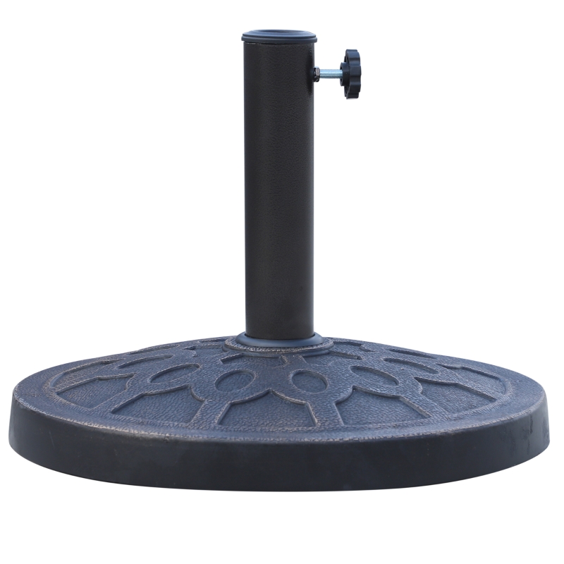 Best 13kg Resin Umbrella Stand Holder, Garden Parasol Base for 38mm or 48mm Outdoor Umbrella Poles, Bronze Tone - Image 13