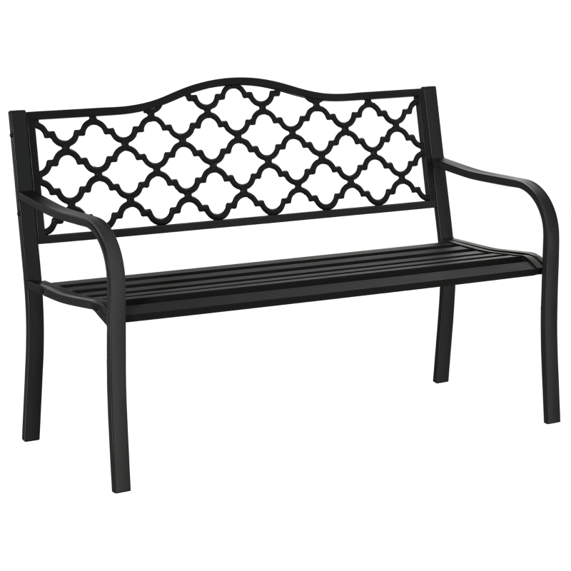 Best 2-Seater Garden Bench Antique Loveseat for Yard, Lawn, Porch, Patio, Steel - Image 12