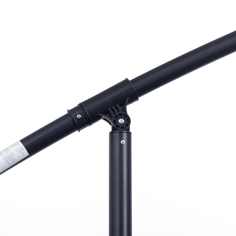 Best 3(m) Cantilever Umbrella 18 Ribs & Vents Adjustable Angle for Patio Cream White - Image 11