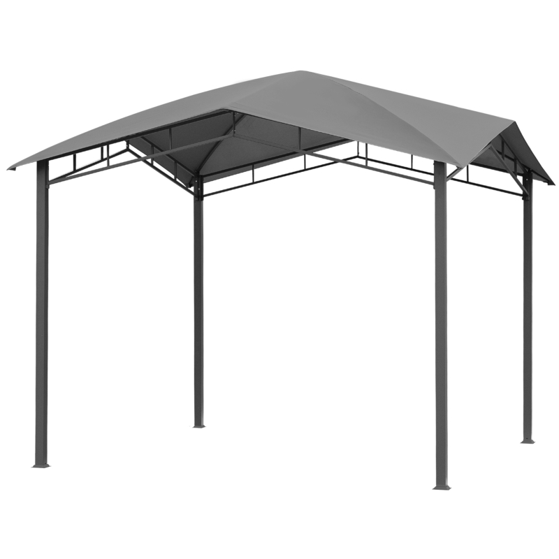 Best 3x3(m) Outdoor Gazebo Garden Pavilion Sunshade Canopy Tent with Steel Frame, Grey - Image 11