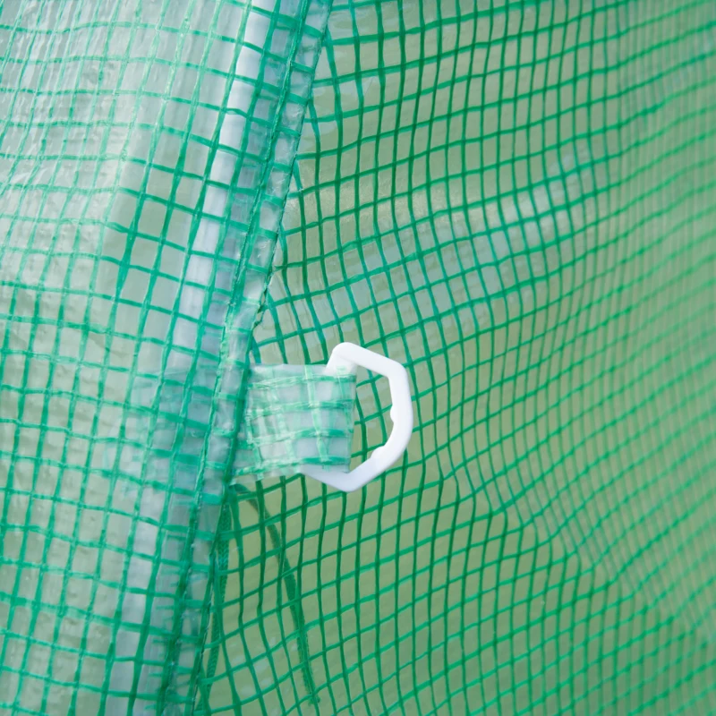 Best Walk-in Polytunnel Greenhouse, Outdoor Garden Tunnel Greenhouse Tent with Zipped Roll-Up Door and 8 Mesh Windows, 4 x 2M - Image 8