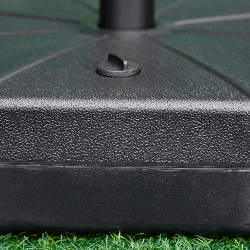 Best Octagonal Garden Parasol Base Holder Outdoor Market Umbrella Stand Weights, Up to 28kg Water Filled or 40kg Sand Filled, Black - Image 10