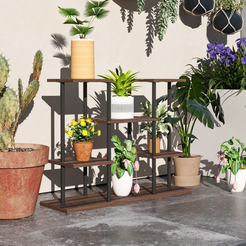 Best Four-Tier Wooden Shelf Plant Stand - Image 2