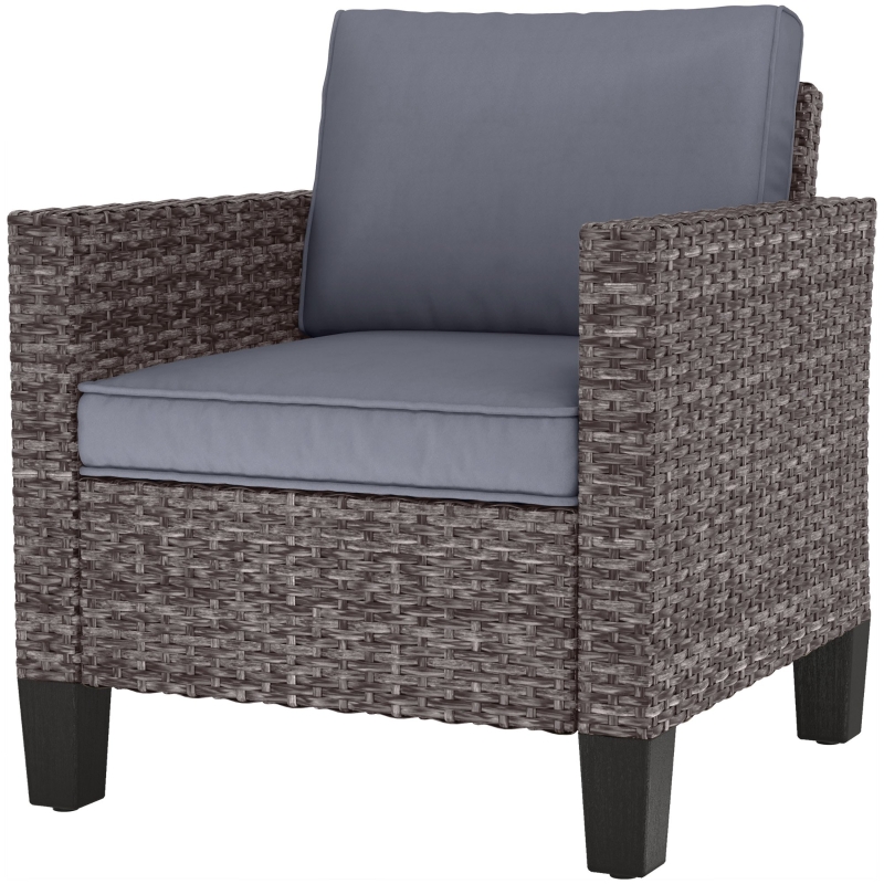 Best Single Rattan Armchair, with Cushions - Mixed Grey - Image 11