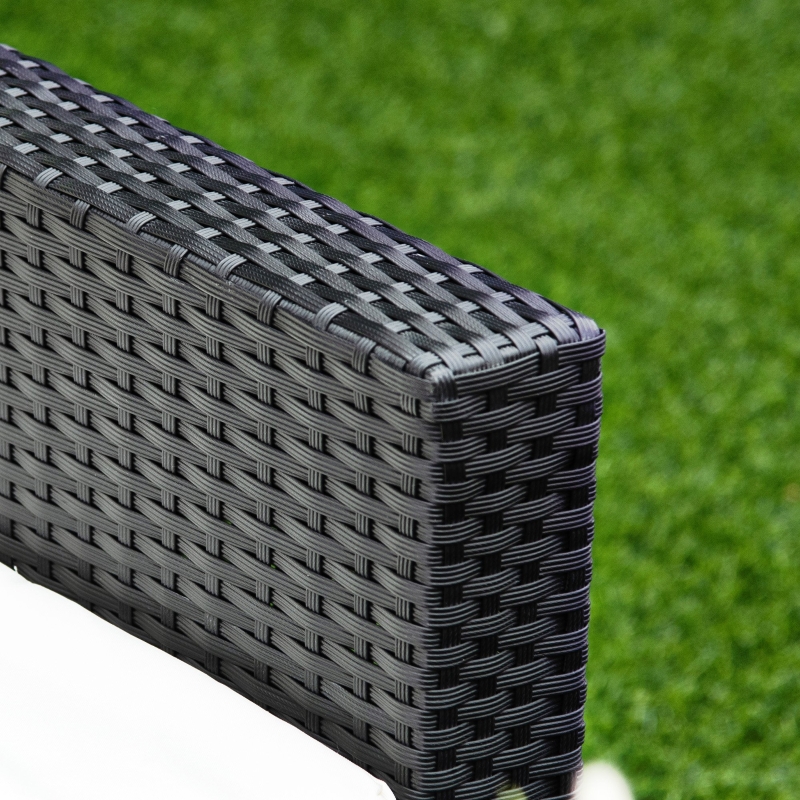 Best 4-Seater Rattan Sofa Set Garden Rattan Furniture Wicker Steel Chair Seat Furniture Patio Rattan Garden Sofa Black - Image 11