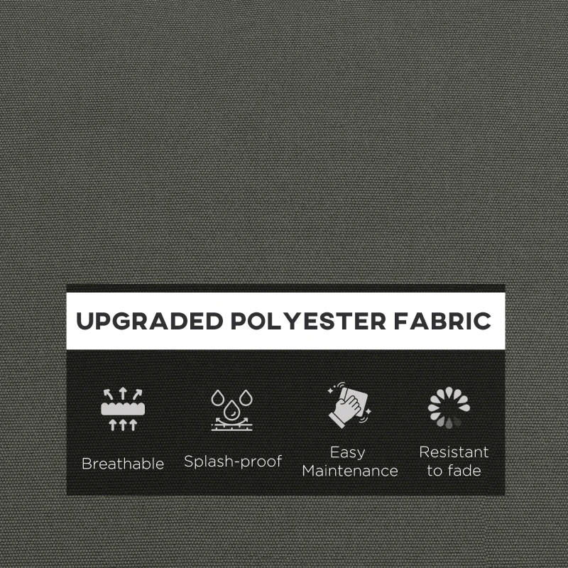 Best Seat and Back Padded Cushion Set - Charcoal Grey - Image 4