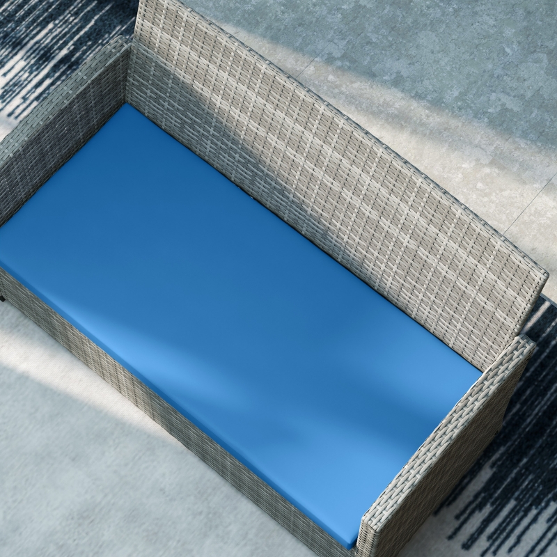 Best Outdoor Seat Cushion Pads for Rattan Furniture, 3 PCs Garden Furniture Cushions, Sky Blue - Image 9