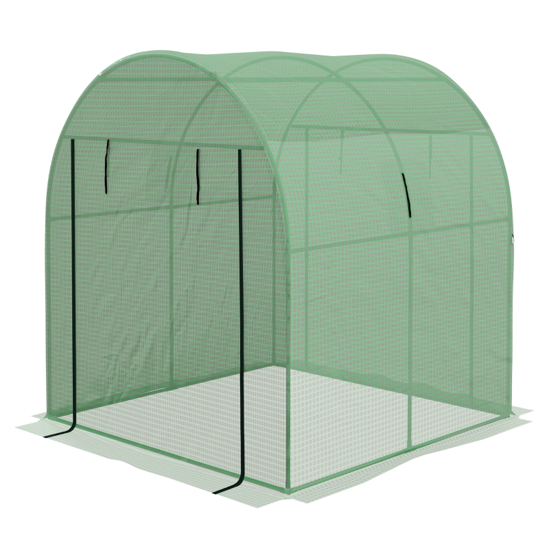 Best 180 x 180cm Walk-In Polytunnel Greenhouse - Green - Image 11