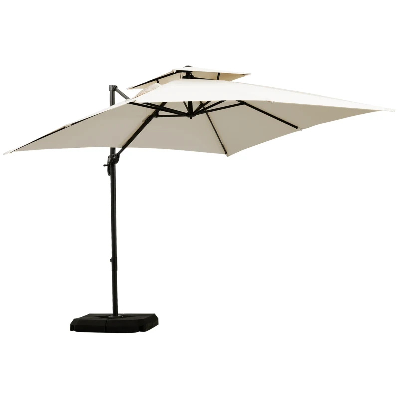 Best Steel Frame Outdoor Roma Cantilever Umbrella