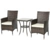 Best Three-Piece Rattan Chair Set, with Cushions - Brown - Image 11