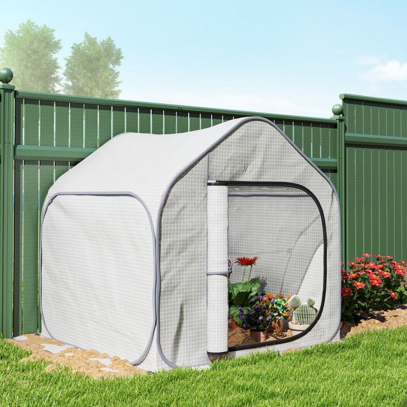 Best 150 x 148cm Pop-Up Greenhouse - White - Image 9