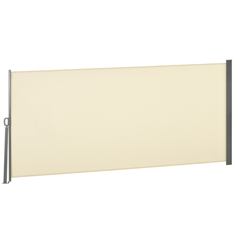 Best Retractable Sun Side Awning Screen Fence Patio Garden Wall Balcony Screening Panel Outdoor Blind Privacy Divider (3x1.6M, Cream White) - Image 11