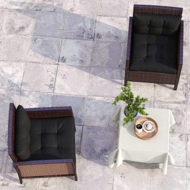 Best 2-Piece Seat Cushions Back Pillows Replacement, Patio Chair Cushions Set for Indoor Outdoor, Black - Image 6