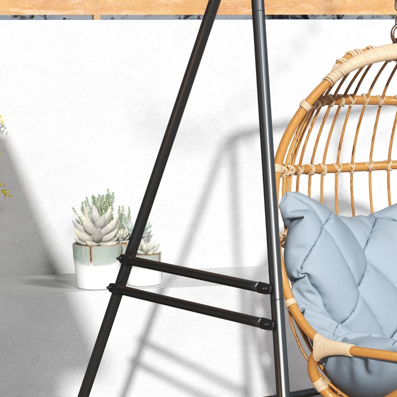 Best Hammock Chair Stand, Hanging Heavy Duty Metal Frame Hammock Stand for Hanging Hammock Air Porch Swing Chair, Egg Chair, Black - Image 9