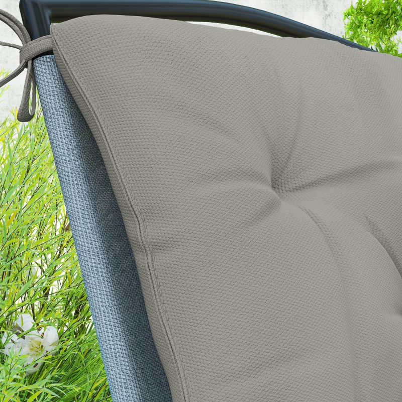 Best Set of Two Outdoor Seat Cushions - Light Grey - Image 9