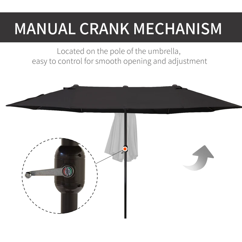 Best 4.6m Canopy Parasol - Black - Image 5