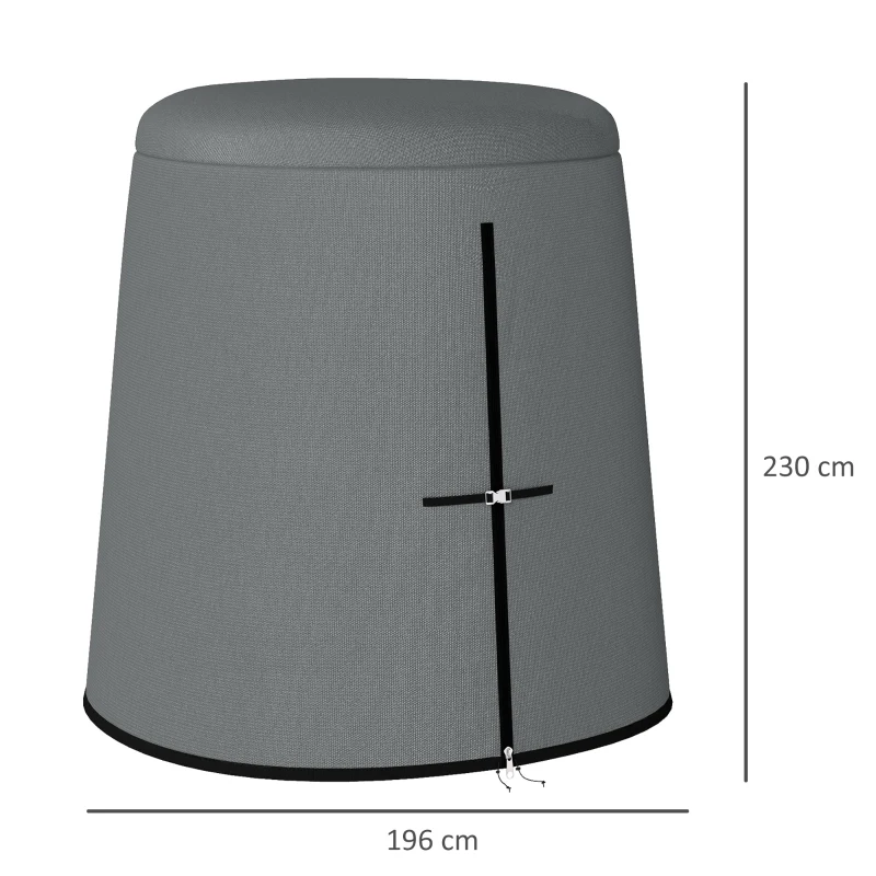 Best 196 x 230 cm Hanging Egg Chair Protective Cover - Grey - Image 3