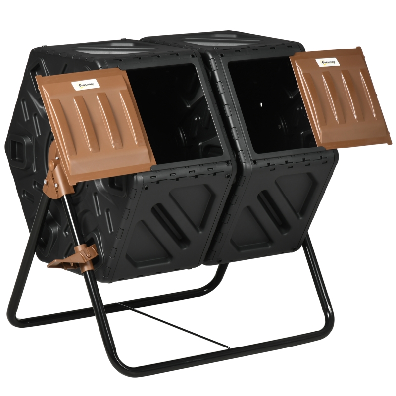 Best 130L Double Chamber Composter - Black - Image 11