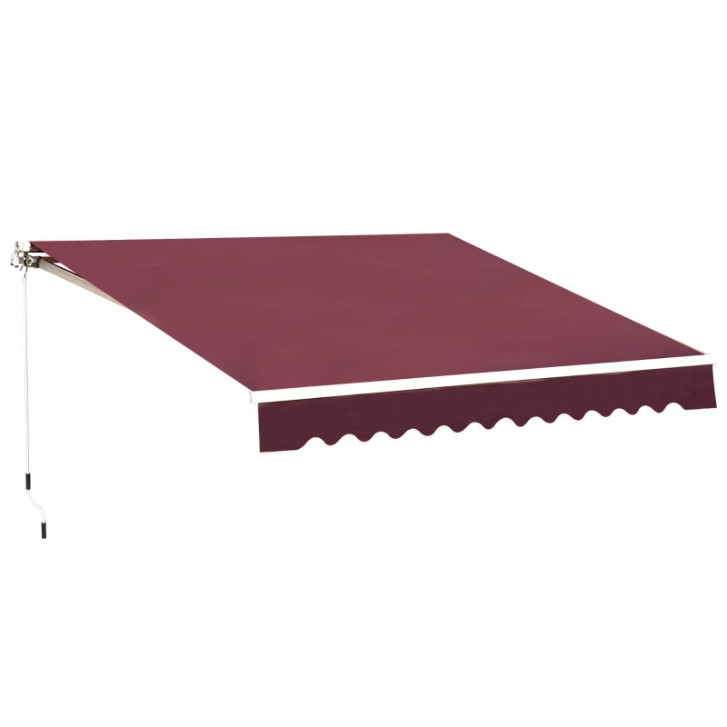 Best Manual Retractable Awning, 3x2.5 m-Red