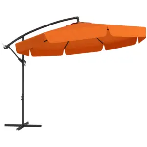 Best 2.7m Garden Cantilever Banana Parasol - Orange