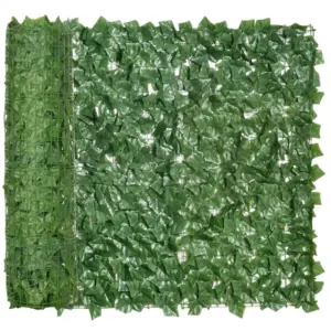 Best 1-Piece Artificial Leaf Hedge Screen Privacy Fence Panel for Garden Outdoor Indoor Decor, Dark Green, 3M x 1M