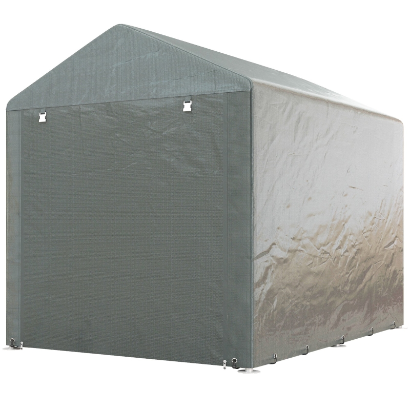 Best 1.6 x 2.2m Garden Storage Shed Tent, with Accessories - Light Grey - Image 11