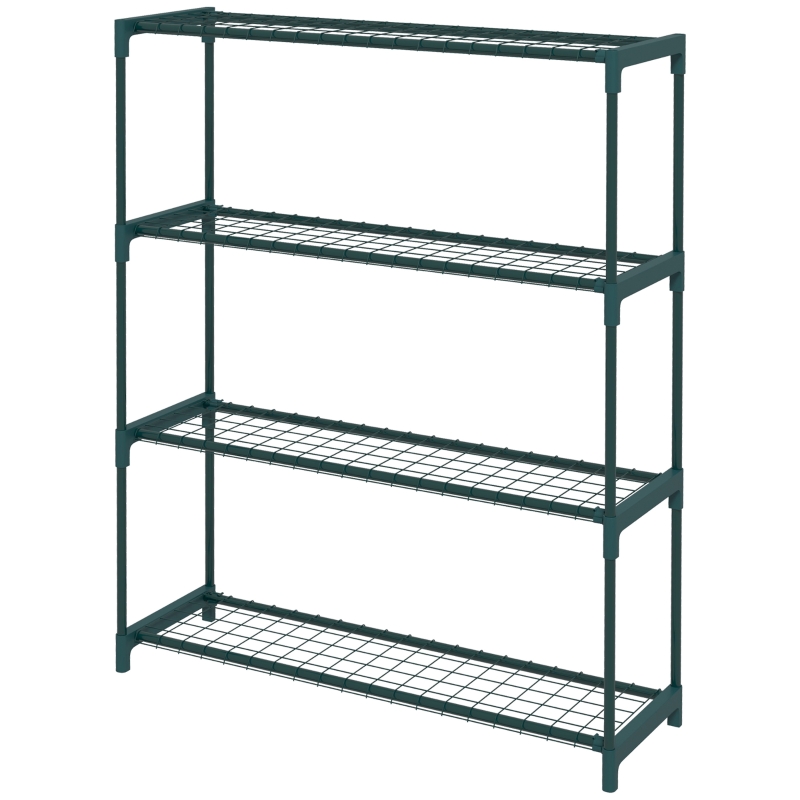 Best Four-Tier Steel Plant Shelf - Black - Image 11