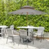 Best 2.7m Elegant Wooden Frame Parasol Umbrella - Grey - Image 2