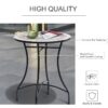 Best 60cm Mosaic Round Bistro Table Side Bar Table Patio Garden Outdoor Balcony Furniture - Image 4