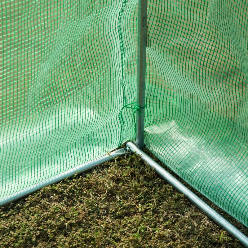 Best Walk-in Polytunnel Greenhouse, Outdoor Garden Tunnel Greenhouse Tent with Zipped Roll-Up Door and 8 Mesh Windows, 4 x 2M - Image 9