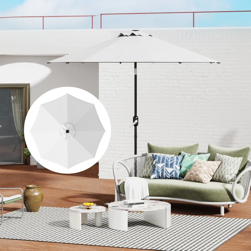 Best 3 m Replacement Parasol Canopy with Top Vent, UPF 50+ Garden Parasol Replacement Canopy, 8 Rib Parasol Cover Replacement Fits Various Frames, Cream - Image 8