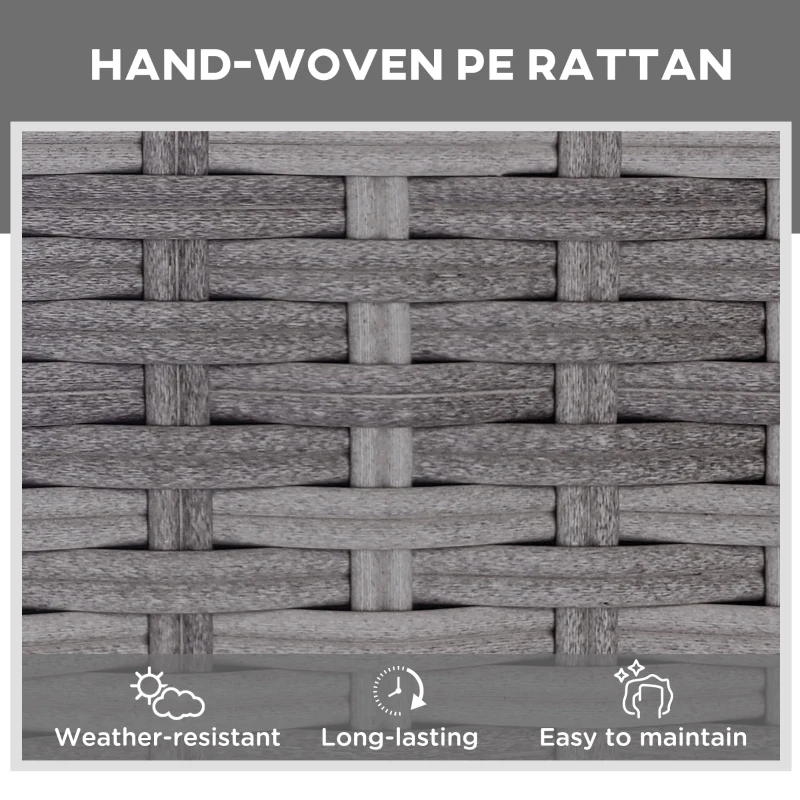 Best Outdoor PE Rattan Sun Lounger Set of 2, Multi-position Backrest Adjustable Single Recliner Sunbed Daybed with Removeable & Washable Cushion, for Patio, Garden, Light Grey - Image 5